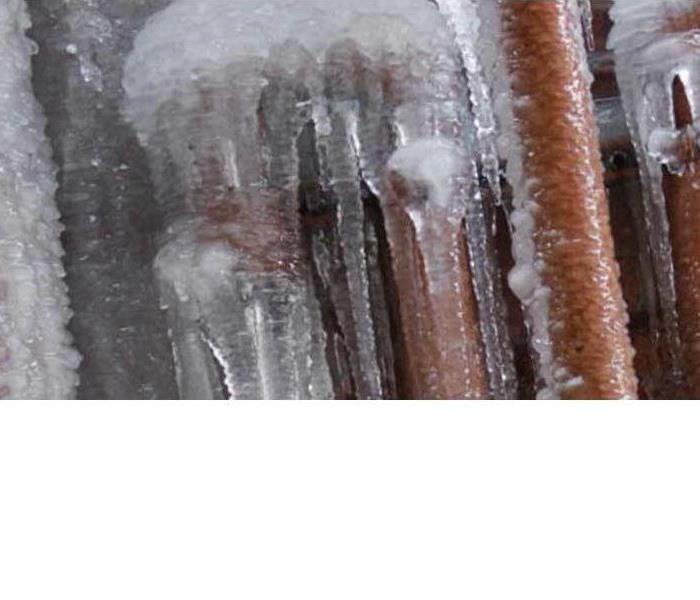 frozen pipes, ice, copper pipes