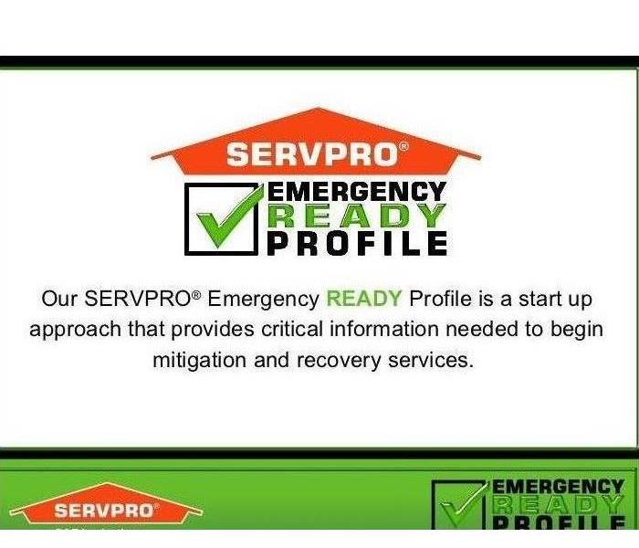 Servpro logo, Emergency Ready Profile, checkmark